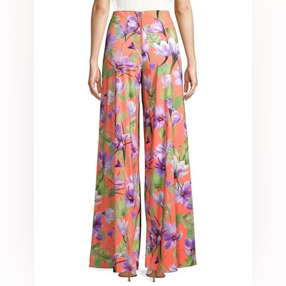 ALICE + OLIVIA Athena Wide Leg Pant Floral Palm - Picture 2 of 7